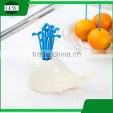 Eco Plastic Tableware Cartoon Whale Fruit Fork Set thumbnail-2