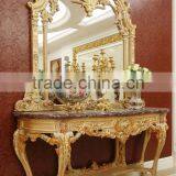 French White Louis Style Console Table With Mirror, Antique Classical Gilded Hallway Console Table/ Ellegant White Side Table thumbnail-4