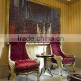 Gold and Red Lounge Phoenix Chair Table Set, Unabashed Individuality Fringe Chair Set thumbnail-1