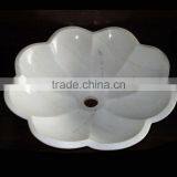 Flower Shape White Marble Basins thumbnail-1