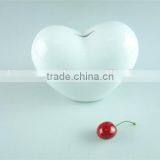 Stock Porcelain White Lovely Heart Shaped Money Box thumbnail-3