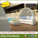 Hot Sale Garden Rattan Furniture Round Bed With Canopy thumbnail-2