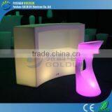 Computer Control Low Cocktail Bar Counter Glowing LED Bar Table With Stool thumbnail-3