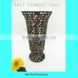 Flower Decoration Brown Hurricane Candle Holder Handblown Glass Vase Poland