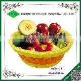 Cheap Woven Decorative Colored Fruit Plastic pe Rattan Basket thumbnail-1