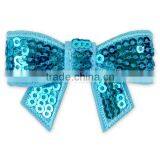 4.5 CM Turquoise Sequins Hair Bows Hairgrips thumbnail-4