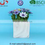 12cm Marble Design Ceramic Square Plant Pot thumbnail-2
