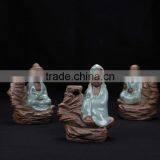 Buddha Guanyin Backflow Incense Burner Ceramic Crafts Decoration thumbnail-2