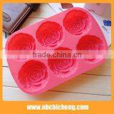 Flower Silicone Cake Mold, 6 Cavity Baking Soap Mold, Silicone Cake Bakeware thumbnail-4