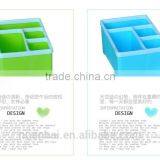 Plastic Cosmetic Organizer Pink Display Case Box Office Desk Dividers Storage Box thumbnail-2