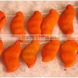 Saffron Yellow Pease Shape Natural Loose Coral Strand thumbnail-1
