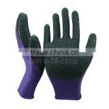 NMSAFETY 13 Guage Working Gloves Single Palm Coated Black Latex thumbnail-1