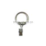 Chrome Plated ID30mm & OD37mm Rod Ring With Clip Hanging / A Ring With A Clip / Iron Curtain Ring With Clip thumbnail-1