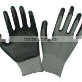10 Guage Black Seamless Knitted Liner, Grey Latex Palm Coating, Crinkle Finish thumbnail-5