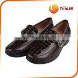 PU Brown Lady Leather Shoes