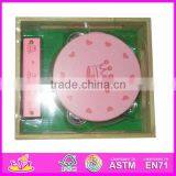 Горячая продажа деревянных детских барабанов высокого качества, деревянных музыкальных инструментов для детей, модный деревянный детский барабан W07A034 thumbnail-1