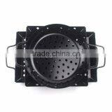 3pcs Mini Non-stick Coated Carbon Steel Custom Design Bbq Accessory Double Handle Grill thumbnail-2