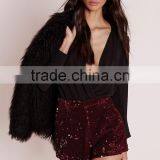 Nice Design High Waisted Girls Sequin Shorts Wholesale thumbnail-2