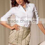SZXX Hot Wholesale Womens Lady Elegant Multiple Color Blouse Shirts thumbnail-4