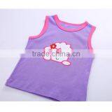 2017 Cheap Wholesale Summer Casual Baby Girl Ruffled Top Sleeveless Girls t Shirt thumbnail-4