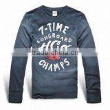 Men's Cotton T-shirt With Printing and Long Sleeves, Various Colors Are Available thumbnail-1