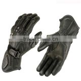 New Black Motobike Leather Gloves