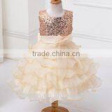 Nonsleeve One Piece Kids Long Lace Dress Children Girls Colorful Lace Dress thumbnail-5