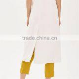 Chic-smart Ivory Sleeveless Western Longline Kurti With Jacket Designs thumbnail-5