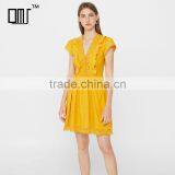 Embroidery Cutwork Cotton Dresses Ladies Crocheted Fit and Flare Short Dress thumbnail-1