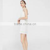 2017 Hot Style Women off Shoulder Sexy Short Square Neckline Bow Linen Dress thumbnail-4