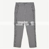 Spring Women Soft Slim Gingham Trousers thumbnail-6