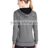 Women's Heathered Knit Zipper-up Hoodie thumbnail-2