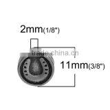 304 Stainless Steel Spacer Beads Round Gunmetal thumbnail-2