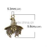 Zinc Based Alloy Pendants Halloween Witch Antique Bronze thumbnail-2
