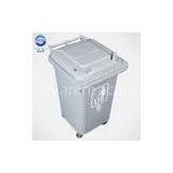 60L Outdoor Mobile Plastic Garbage Bins With Wheels For Supermarket / Hotel