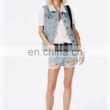 Hot Sale Unique Design Sleeveless Jean Jackets for Girls Wholesale China thumbnail-2