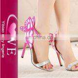 Latest Fashinoable Pink Butterfly Wings Heel High Shoes thumbnail-1