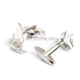 Silver Color Fashion Boat Design Copper Material Cufflinks thumbnail-3