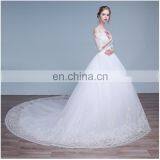 HS1624 2017 Bling Wedding Dress China Long Train Sequined Appliqued Embroidery Bridal Ball Gown thumbnail-6