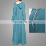 Islamic Burqa Designs Image 100 Cotton Islamic Clothing Hoody Abaya For Women thumbnail-3