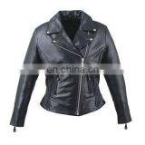 HMB-0328A WOMEN LEATHER JACKETS BASIC BIKER FASHION COATS