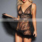 Girls Red Lace Sexy Transparent Night Dress Sexy Babydoll Chemise Sexy Lingerie thumbnail-1