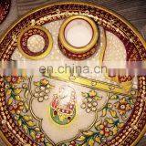 RH-INDIAN MARBLE POOJA THALI thumbnail-1