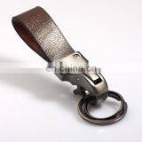 Wholesale Custom New Design Handmade Metal Leather Keyring thumbnail-3