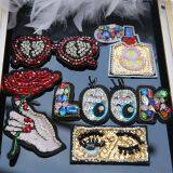 Fashion Rhinestone Embroidery 3D Patch Sequin Beads Garment Accessories thumbnail-1