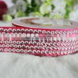 Red Fabric Trim Embroidery Gold Sequin Ribbon thumbnail-5