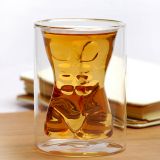 New Wholesale Strong Muscle Man Body Shaped Double Wall Shot Drinking Glass Wine Whiskey Beer Cup Bar Cup