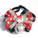Christmas Handmade Bow Big Bells Pet Collar Dog Cat Holiday Bow Tie Collar thumbnail-1