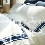 Morden Plain Color Navy White Home Hotel Bed Sheets Bed Linen Bedding Set thumbnail-7