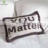 in Stock Wholesale Zero Defect Super Soft 100% Polyester Micro Feather Yarn Knit Baby Room Travel Throw Blanket Pillow Cushion thumbnail-3